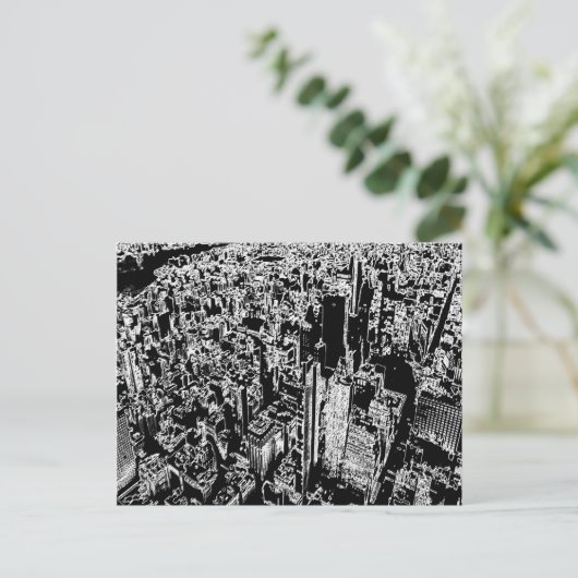 Manhattan ontworpen briefkaart (Staand voorkant)