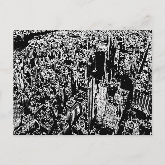 Manhattan ontworpen briefkaart (Voorkant)