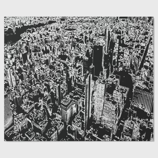 Manhattan ontworpen cadeaupapier (Vlak)