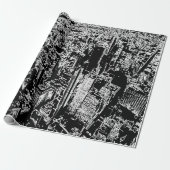 Manhattan ontworpen cadeaupapier (Uitgerold)