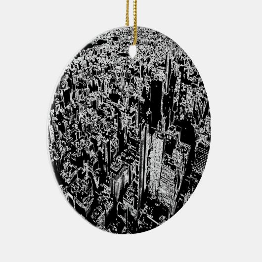 Manhattan ontworpen keramisch ornament (Rechts)