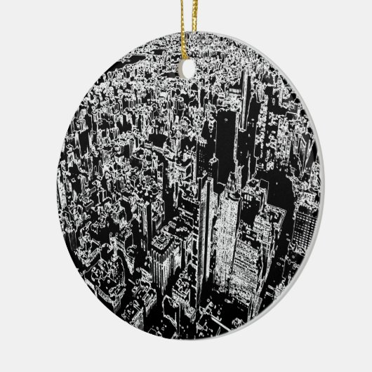 Manhattan ontworpen keramisch ornament (Links)