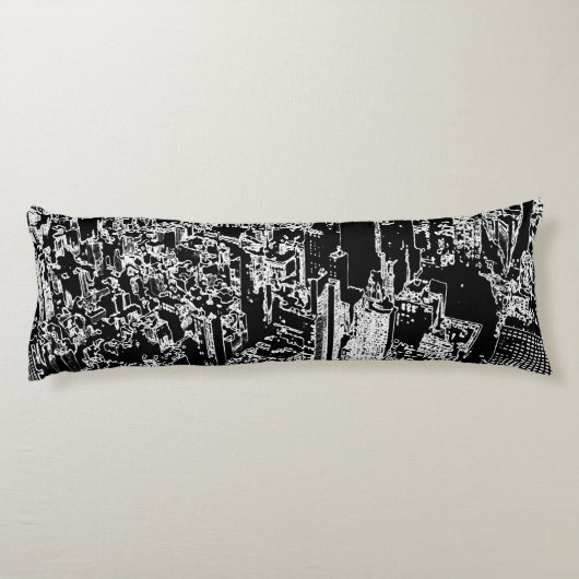 Manhattan ontworpen lichaamskussen (Achterkant)
