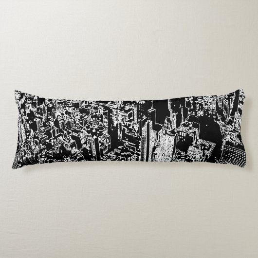 Manhattan ontworpen lichaamskussen (Voorkant)