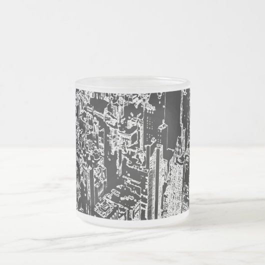 Manhattan ontworpen matglas koffiemok (Center)