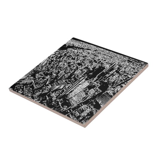 Manhattan ontworpen tegeltje (Zijkant)