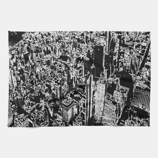 Manhattan ontworpen theedoek (Horizontaal)