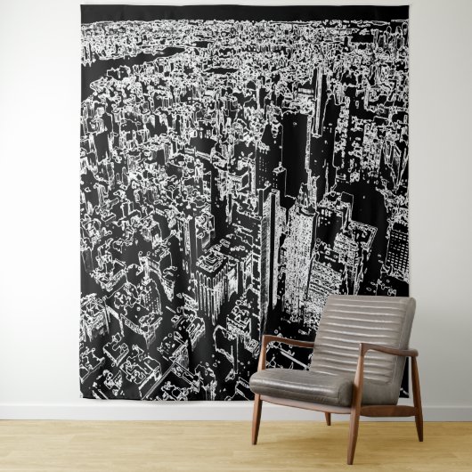 Manhattan ontworpen wandkleed (In situ)