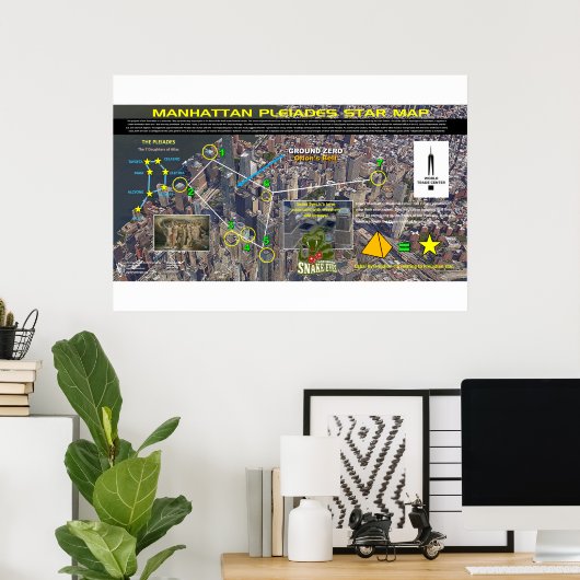 Manhattan Orion Pattern 3 Poster (Thuiskantoor)