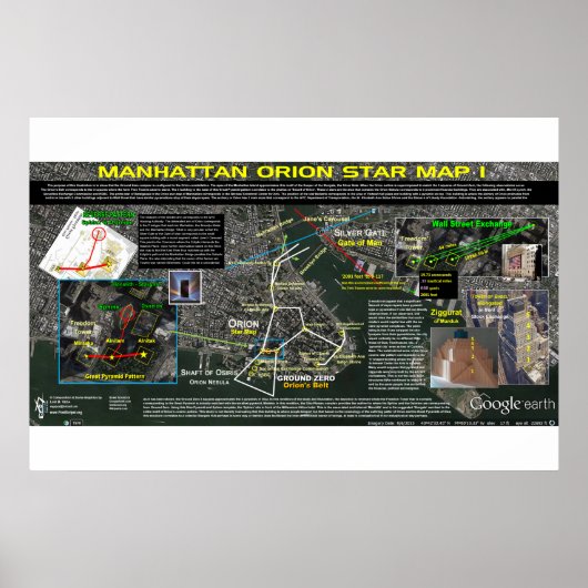 Manhattan Orion Star Map 1 Poster (Voorkant)