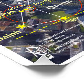 Manhattan Orion sterrenkaart Perfect Poster (Hoek)