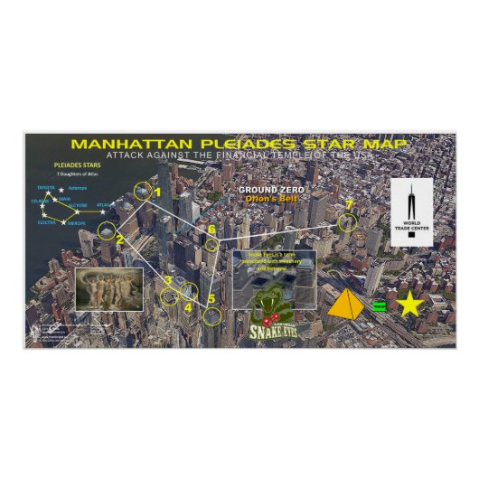 Manhattan Orion sterrenkaart Perfect Poster (Voorkant)