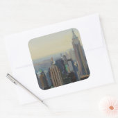 Manhattan Panorama 2012 Vierkante Sticker (Envelop)