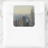 Manhattan Panorama 2012 Vierkante Sticker (Tas)