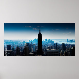 Manhattan Panorama met Empire State Building Poster