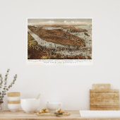 Manhattan (Parsons & Atwater) 1875, BigMapBlog.com Poster (Keuken)