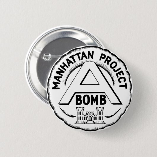 Manhattan Project Badge Ronde Button 5,7 Cm (Voorkant /achterkant)