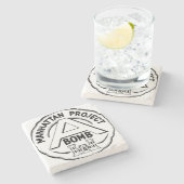 Manhattan Project Badge Stenen Onderzetter (Zijkant)