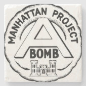 Manhattan Project Badge Stenen Onderzetter (Voorkant)