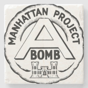 Manhattan Project Badge Stenen Onderzetter