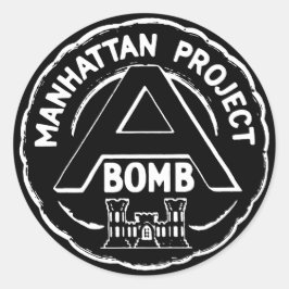 Manhattan Project Los Alamos, Nuclear WW2 Ronde Sticker