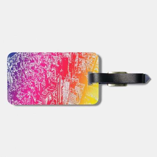 Manhattan-regenboog Bagagelabel (Achterkant horizontaal)