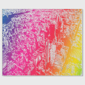 Manhattan-regenboog Cadeaupapier (Vlak)