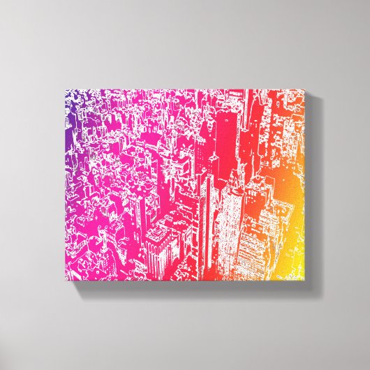 Manhattan-regenboog Canvas Afdruk (Voorkant)