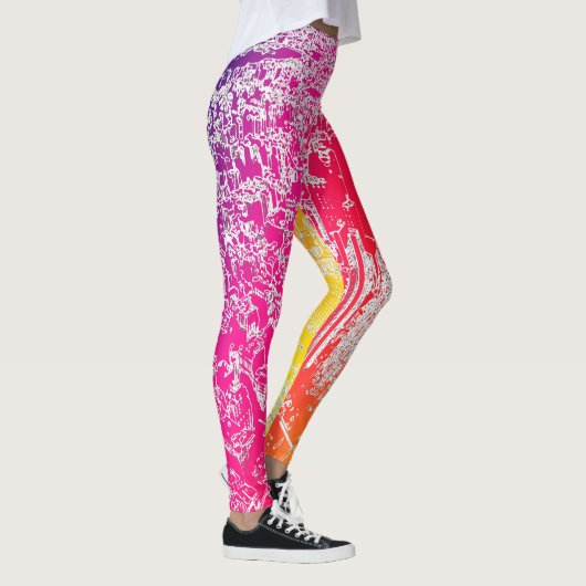 Manhattan-regenboog Leggings (Rechts)