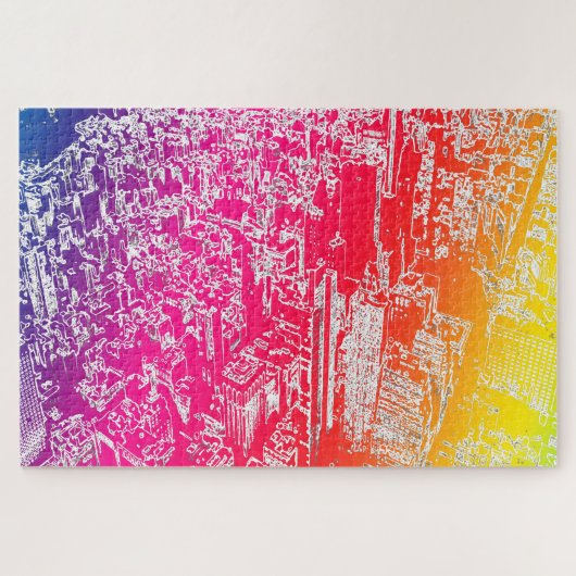 Manhattan-regenboog Legpuzzel (Horizontaal)