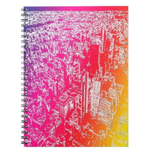 Manhattan-regenboog Notitieboek (Voorkant)