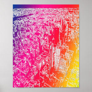 Manhattan-regenboog Poster