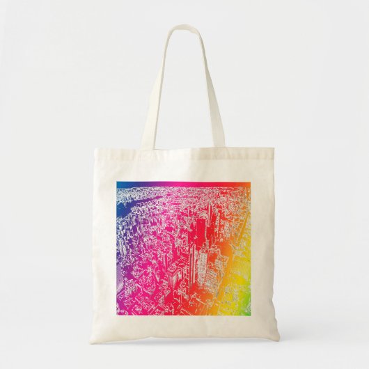 Manhattan-regenboog Tote Bag (Voorkant)