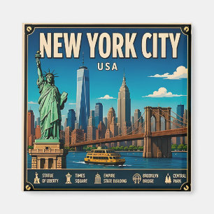 🧲 Manhattan Reis Herinnering New York 🏙️ Magneet