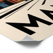 Manhattan Retro Avenue Skyline Poster (Hoek)
