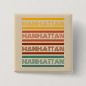 Manhattan Retro Design Button (Voorkant)