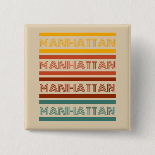 Manhattan Retro Design Button (Voorkant)