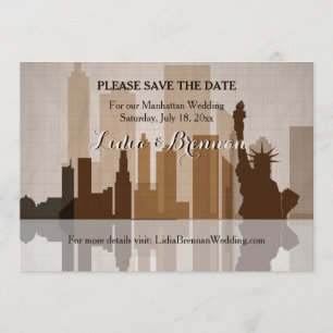Manhattan Save the Date Notice Kaart