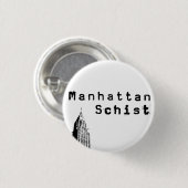 Manhattan Schist "Chrysler"-Button Ronde Button 3,2 Cm (Voorkant /achterkant)