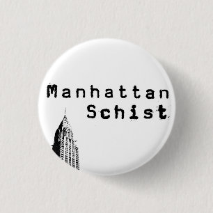 Manhattan Schist "Chrysler"-Button Ronde Button 3,2 Cm