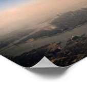 Manhattan Skyline Aerial Uitzicht 1952 Poster (Hoek)