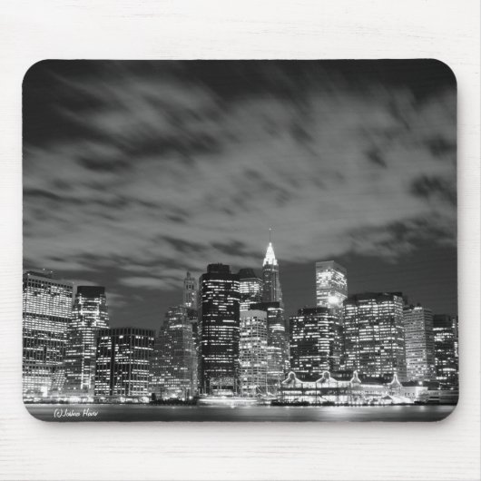 Manhattan skyline at Night Lights, NYC Muismat (Voorkant)