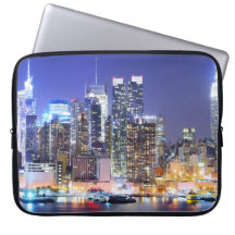 Manhattan Skyline bij nacht