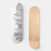 Manhattan Skyline bij nacht Persoonlijk Skateboard (Voorkant)