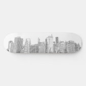 Manhattan Skyline bij nacht Persoonlijk Skateboard (Horizontaal)