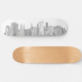 Manhattan Skyline bij nacht Persoonlijk Skateboard (Horizontaal)