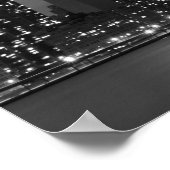 Manhattan Skyline bij nacht Poster (Hoek)