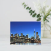 Manhattan skyline bij Night Lights, New York City Briefkaart (Staand voorkant)