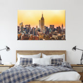 MANHATTAN SKYLINE BIJ SUNSET, NEW YORK, VERENIGDE CANVAS AFDRUK (Insitu (Slaapkamer))