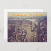 Manhattan Skyline Briefkaart (Voorkant / Achterkant)